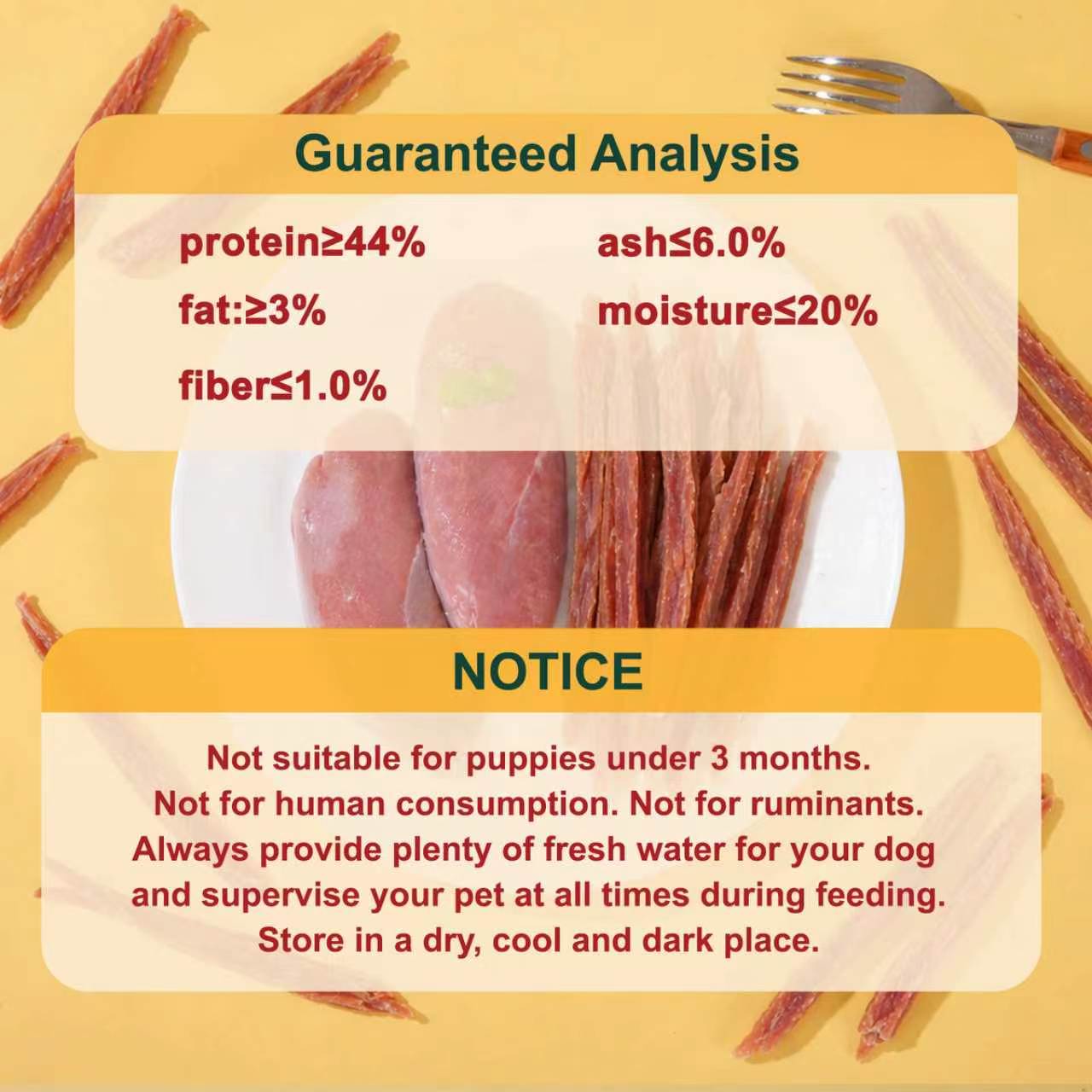 Pawmate Duck Jerky Strips for Dogs, Real Duck Breast, High Protein Natural Dog Treats, Soft & Chewy Training Treats