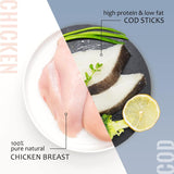 ASMPET Dog Treats - Chicken Wrapped Cod Fish, Omega-3, Grain-Free, Rawhide-Free, for Small & Medium Dogs