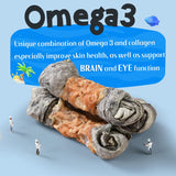 ASMPET Dog Treats - Chicken Wrapped Cod Fish Knotted Bones, Omega-3, Rawhide-Free, for Medium & Large Dogs