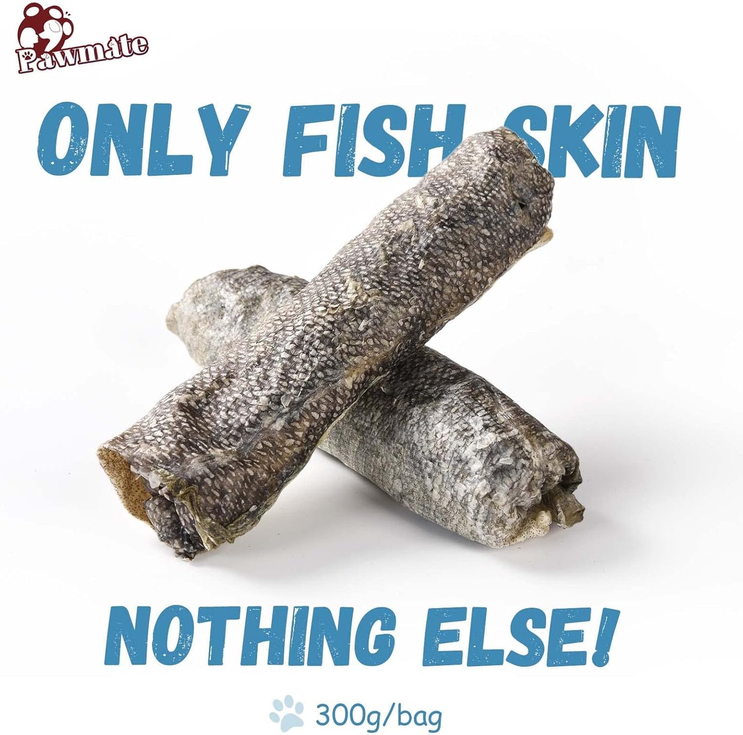 Pawmate Cod Skins Dog Chews - Natural Omega3 Treats (10.6 oz)