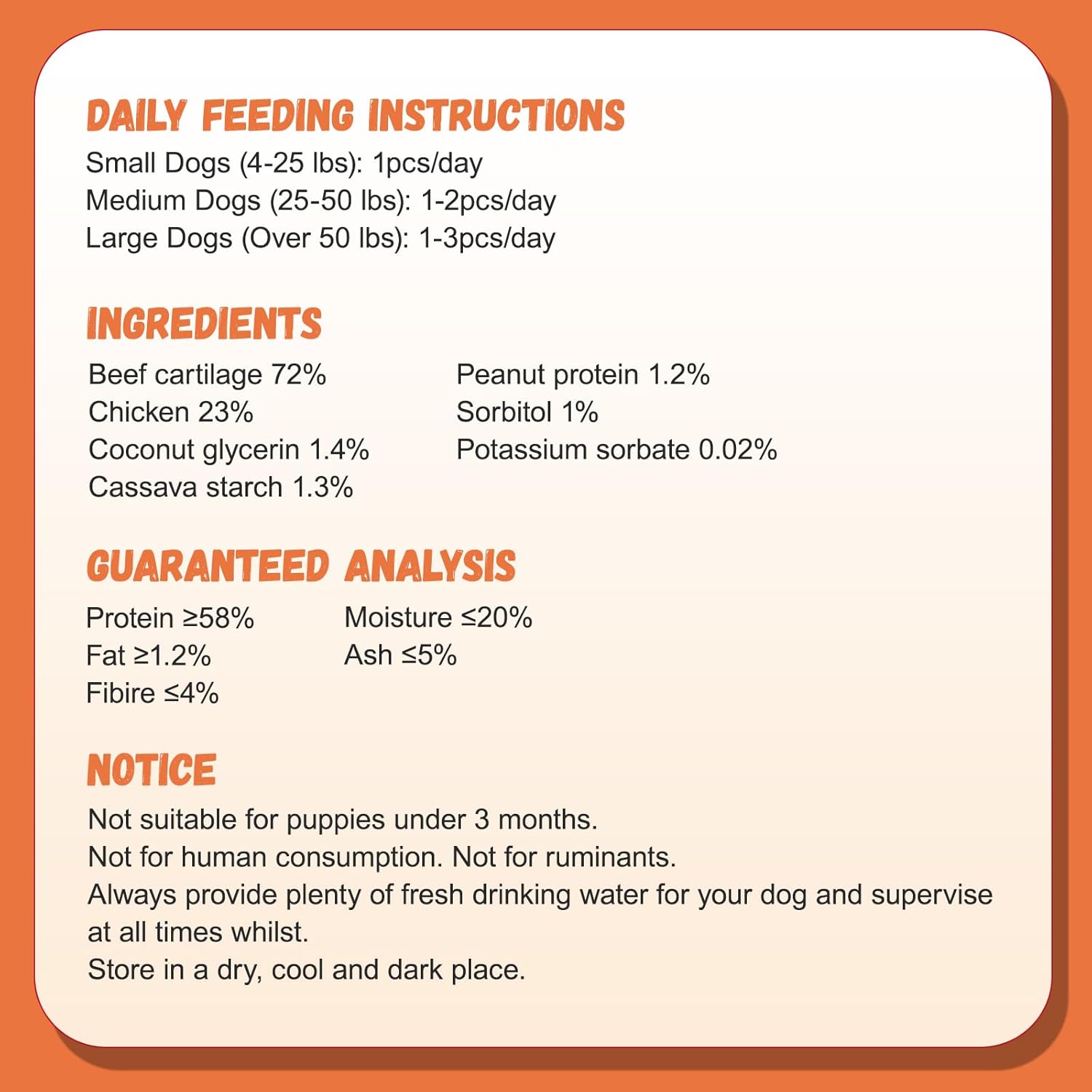 Pawmate Chicken Wrapped Beef Cartilage - Long-Lasting Dog Chews (12 Count)