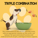 ASMPET Dog Treats - Chicken Wrapped Cod Fish & Chia Seed, Omega-3, Grain-Free, for Medium & Large Dogs