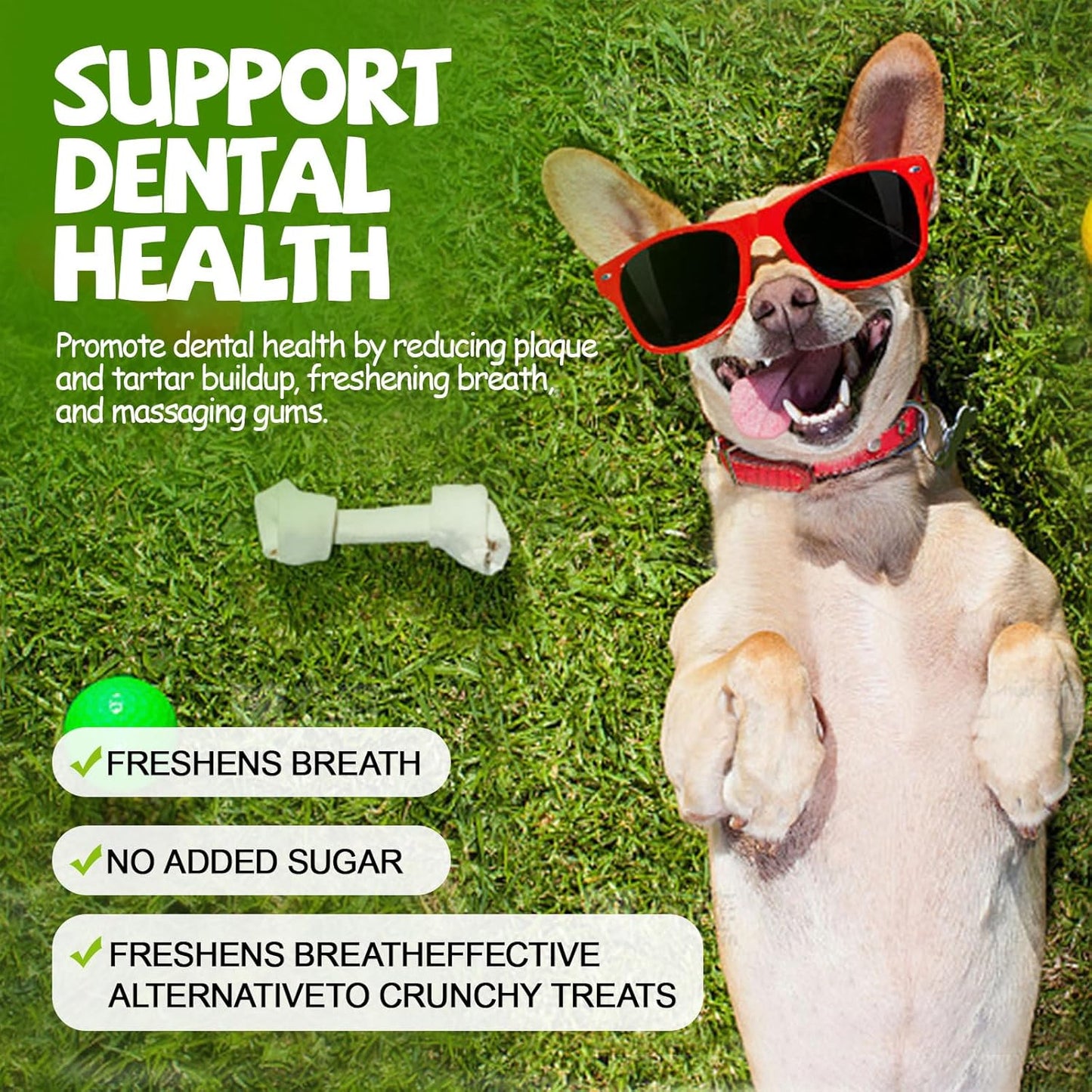 ASMPET Dog Treats - Triple-Flavor Non-Rawhide Chews, Chicken, Fish & Duck, for Small, Medium & Large Dogs