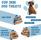 Pawmate Cod Skins Dog Chews - Natural Omega3 Treats (10.6 oz)