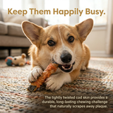 Pawmate™ Human Grade Cod Skin Twists - Long Lasting Dog Chews for Skin & Coat