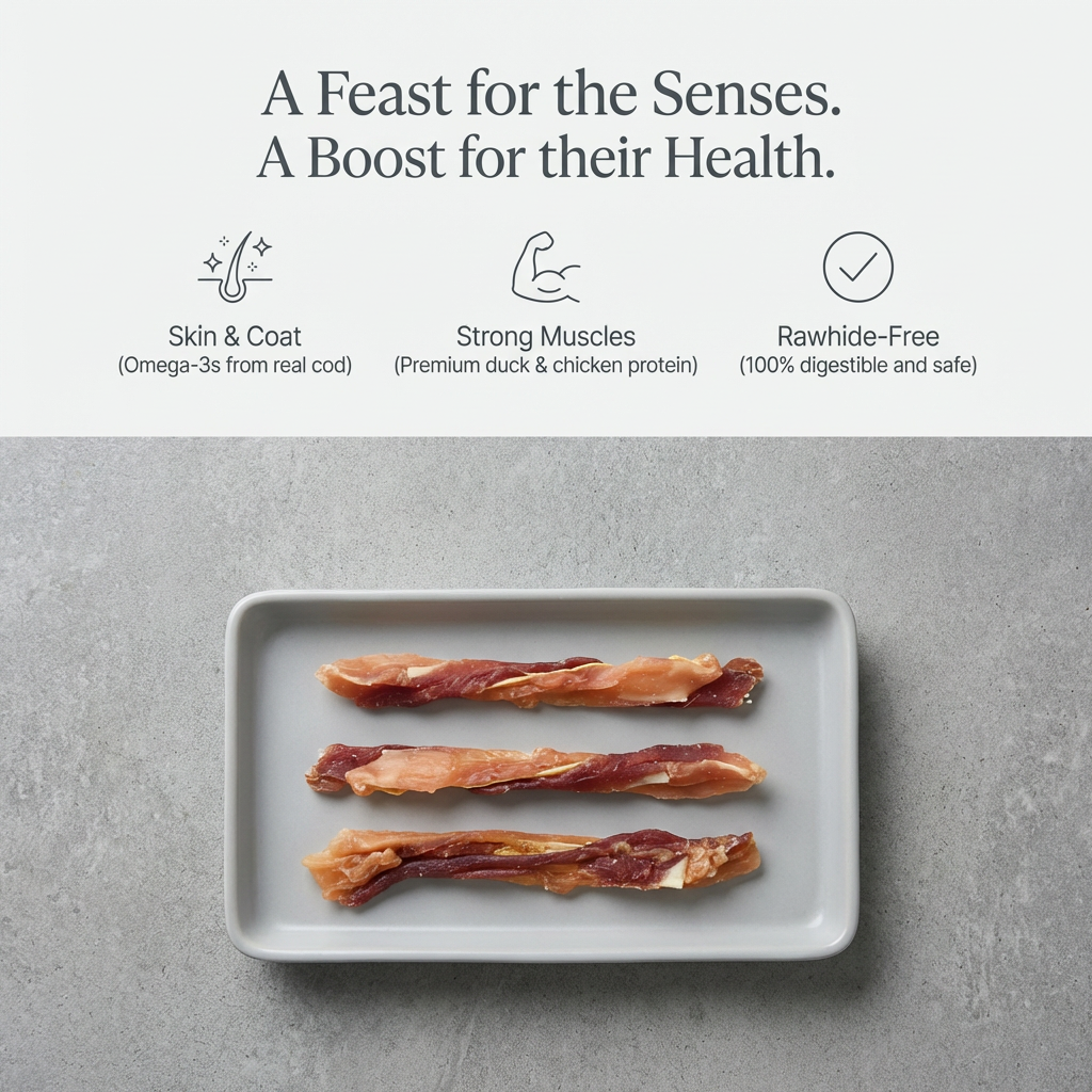 Pawmate™ Human Grade Triple Meat Twist - High-Protein Dog Training Treats for Skin & Coat