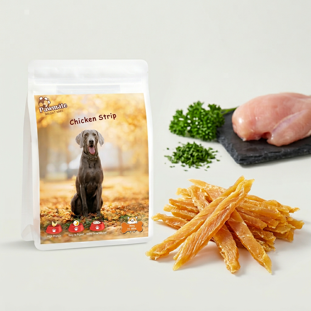 Pawmate™ Natural Dog Treats - Easy to Break Human Grade Chicken Jerky for All Dogs