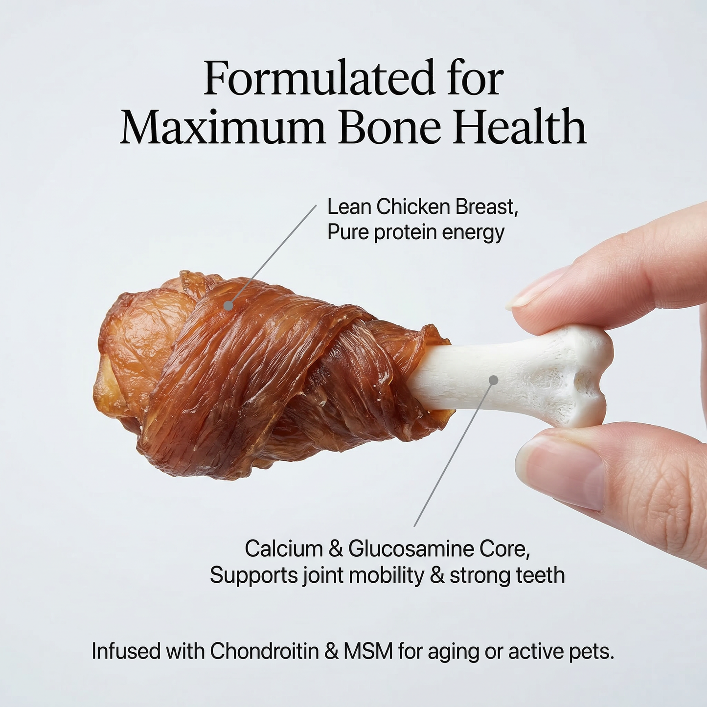 Pawmate™ Natural Dog Treats - Human Grade Calcium Bones for Teeth Cleaning & Bone Health