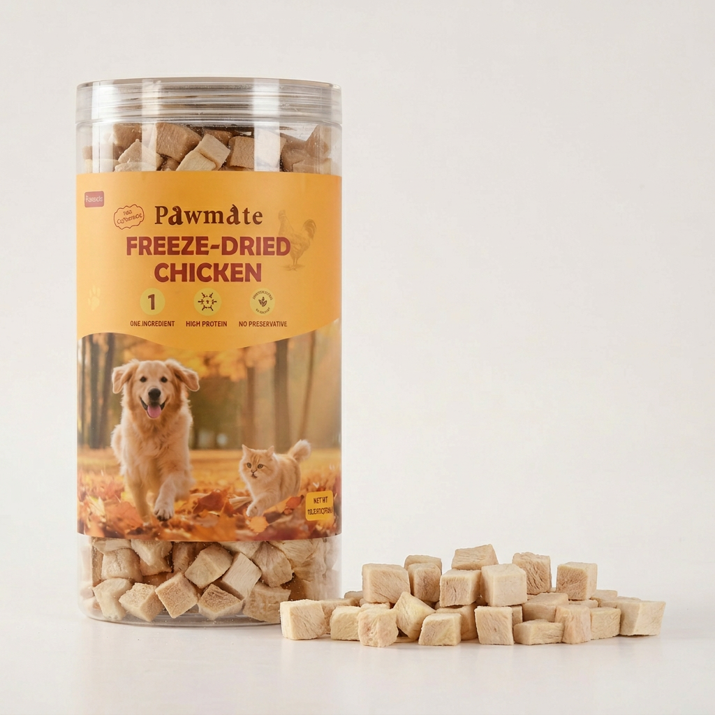 Pawmate™ Natural Dog Treats - Single Ingredient Freeze-Dried Chicken Treats for Dogs & Cats (10.23oz)