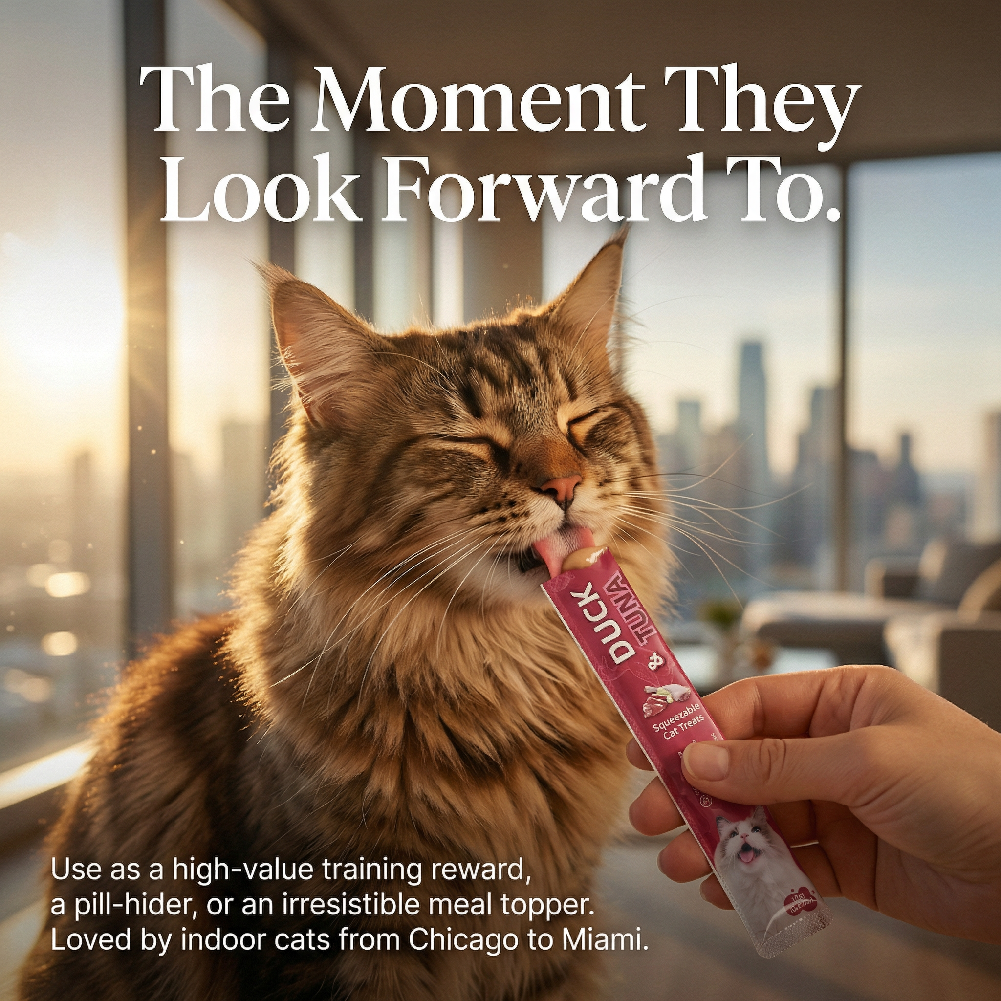 Duck&Tuna Lickable Cat Treats - Healthy Hydrating Treats for Cats(20 Pack)