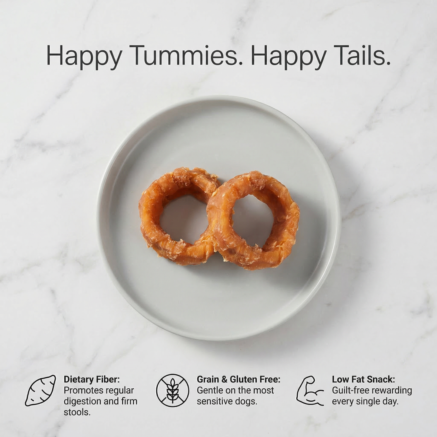 Pawmate™ Human Grade Chicken & Sweet Potato Long-Lasting Dog Chews - High-Fiber Interactive Reward