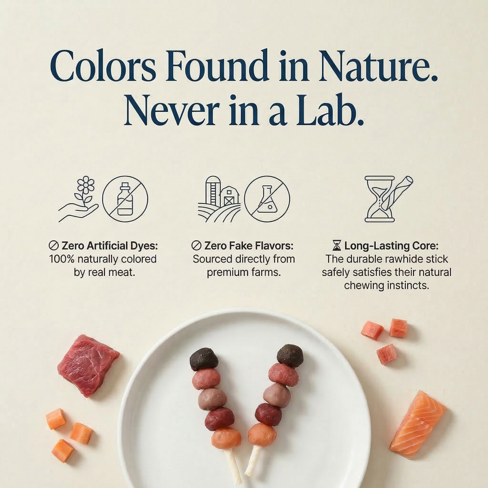 Pawmate™ Long-Lasting Dog Chews - Chicken, Beef, Duck, Rabbit & Salmon Wrapped Rawhide Dog Bones