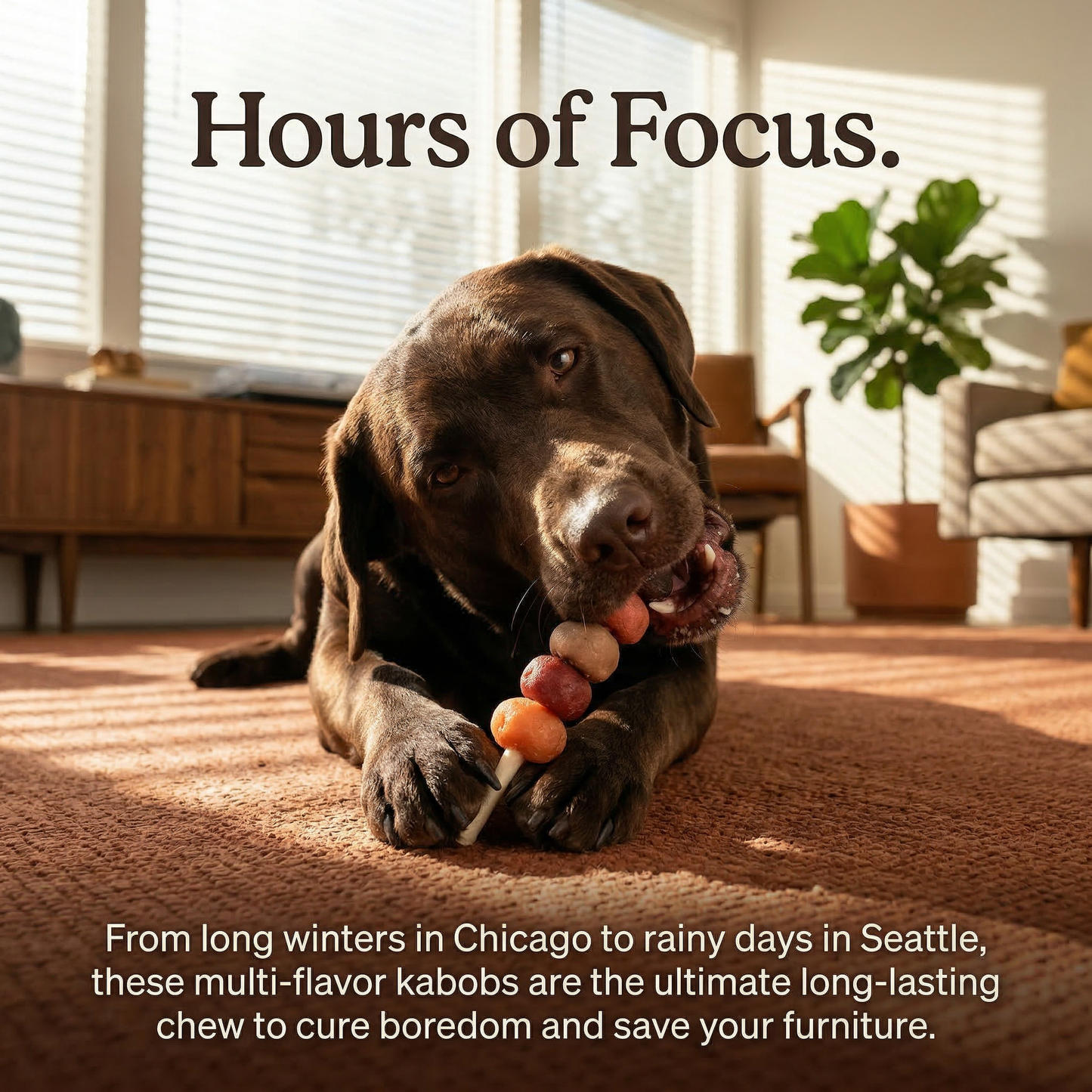 Pawmate™ Long-Lasting Dog Chews - Chicken, Beef, Duck, Rabbit & Salmon Wrapped Rawhide Dog Bones