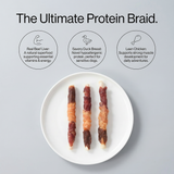 Pawmate™ Natural Braided Meat Sticks- Beef Liver, Chicken, and Duck Wrapped Rawhide Sticks