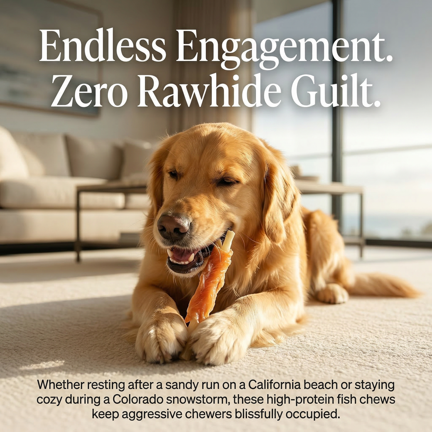 Pawmate™ Natural Dog Treats - Human Grade Chicken & Cod Fish Long Lasting Dog Chews