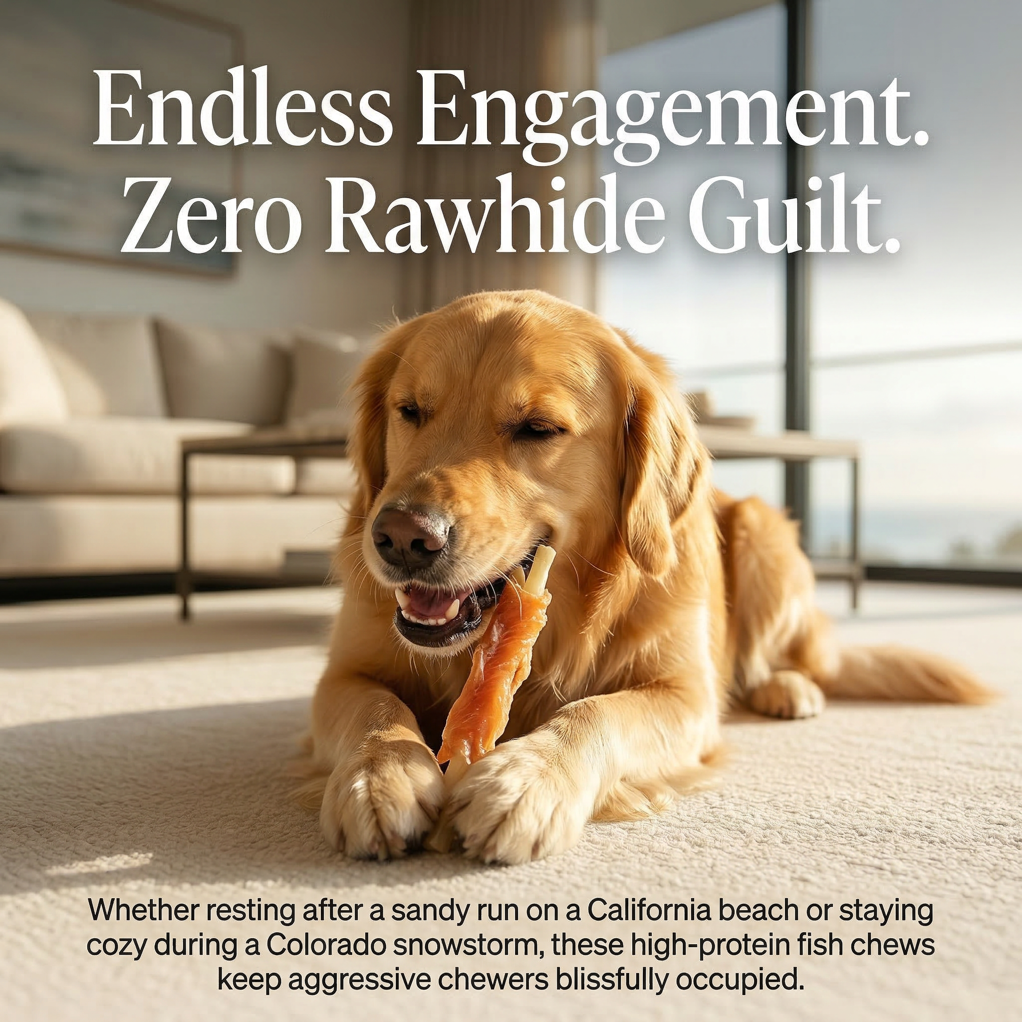 Pawmate™ Natural Dog Treats - Human Grade Chicken & Cod Fish Long Lasting Dog Chews