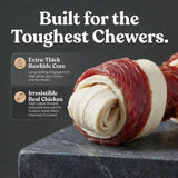 Pawmate™ Natural Dog Treats - Large Rawhide Bones for Teeth Cleaning & Anxiety Relief