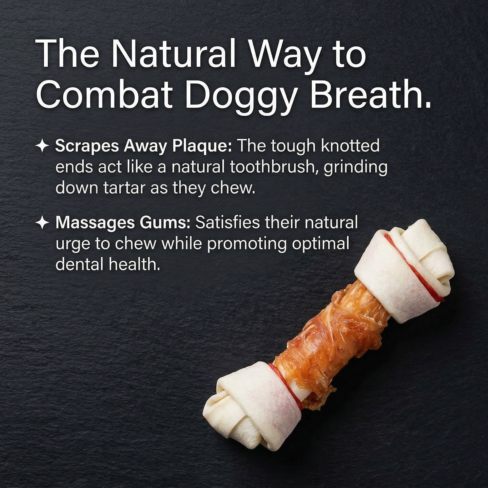 Pawmate™ Natural Dog Treats - Large Rawhide Bones for Teeth Cleaning & Anxiety Relief