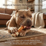 Pawmate™ Natural Dog Treats - Large Rawhide Bones for Teeth Cleaning & Anxiety Relief