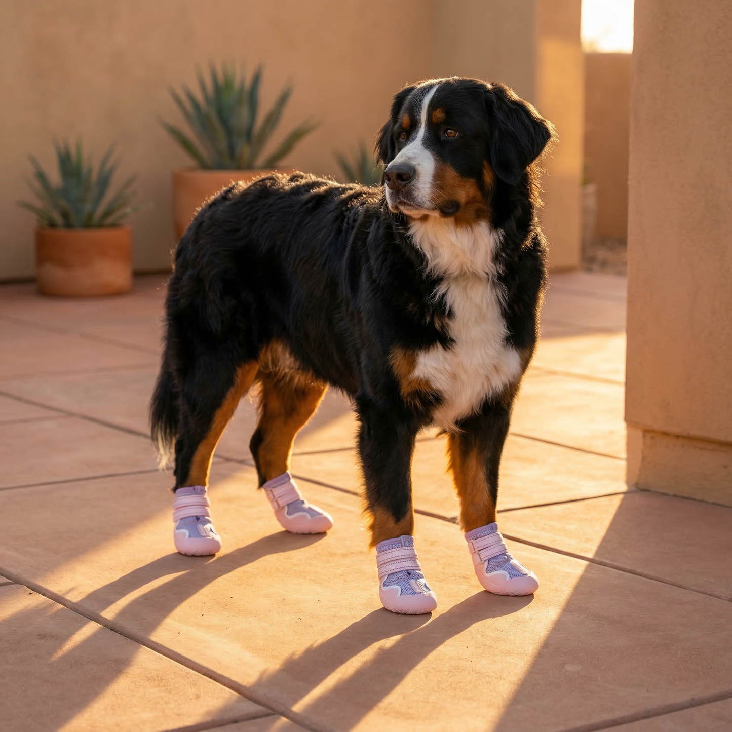 All-Weather Dog Boots-Purple&Pink
