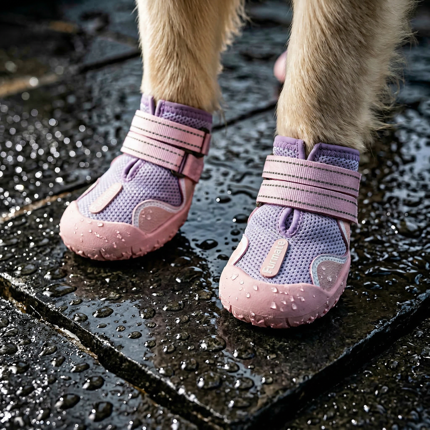 All-Weather Dog Boots-Purple&Pink