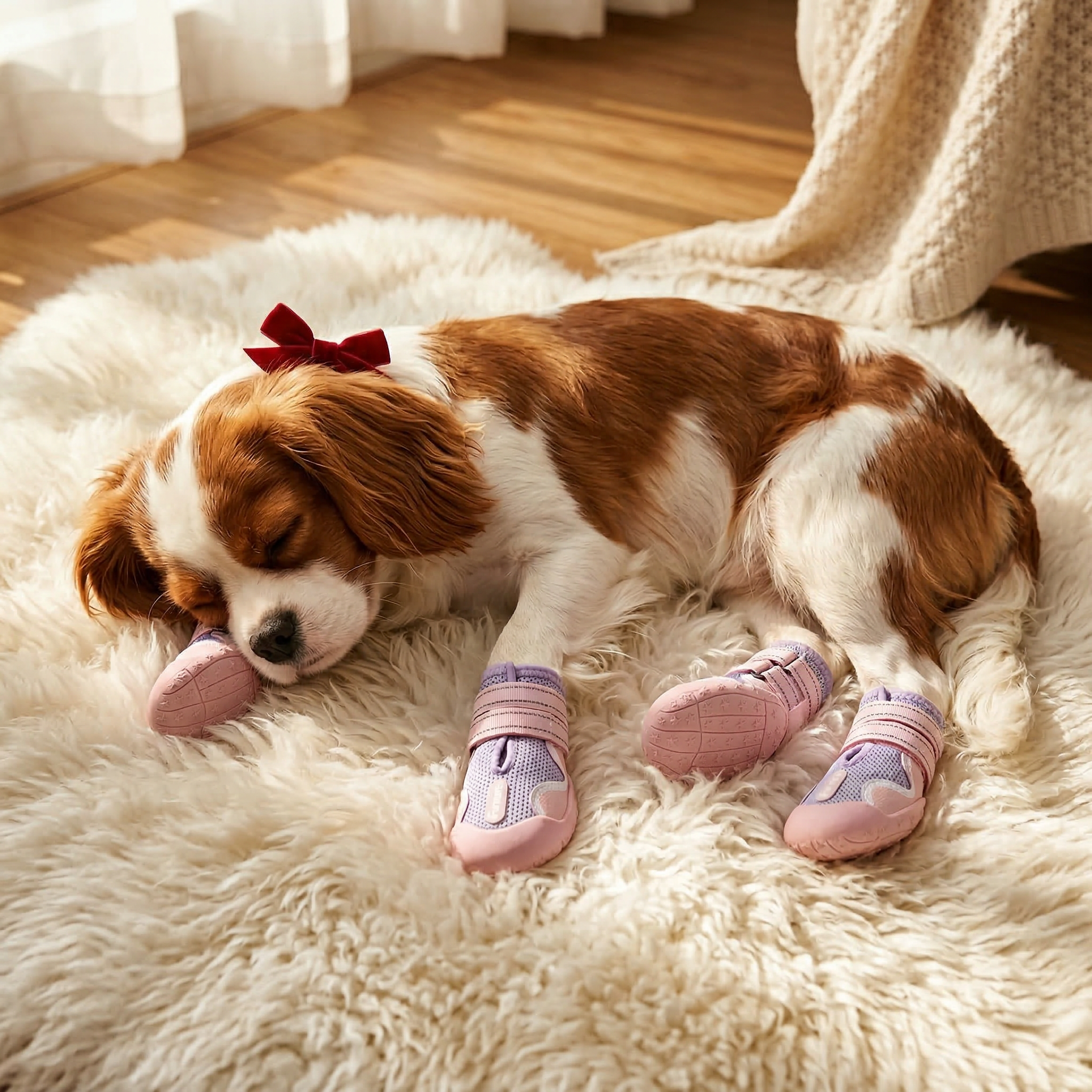 All-Weather Dog Boots-Purple&Pink