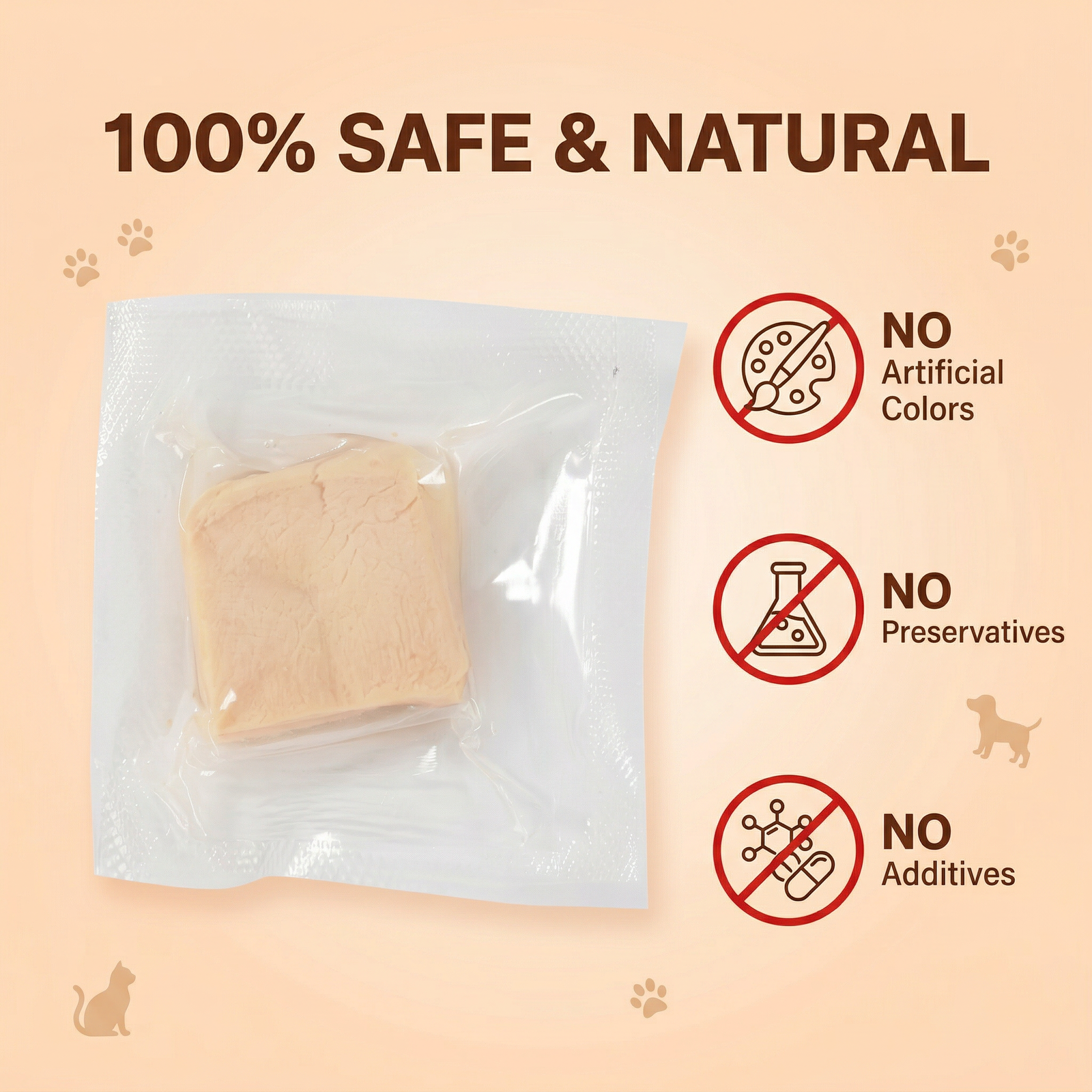Pawmate Steam-Cooked Chicken Breast Treats for Dogs & Cats - Single Ingredient, High Protein (240g/8.5oz)