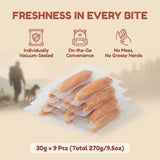 Pawmate Steam-Baked Whole Chicken Breast Treats for Dogs & Cats - Single Ingredient, Moisture-Locked, Rich Aroma, Grain-Free (270g/9.5oz)