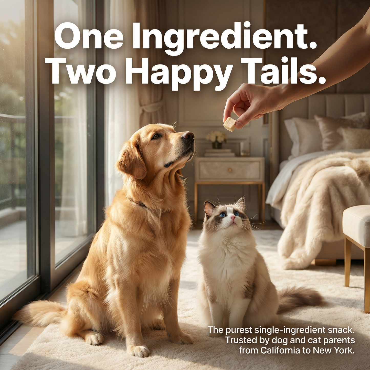 Pawmate™ Natural Dog Treats - Single Ingredient Freeze-Dried Chicken Treats for Dogs & Cats (10.23oz)