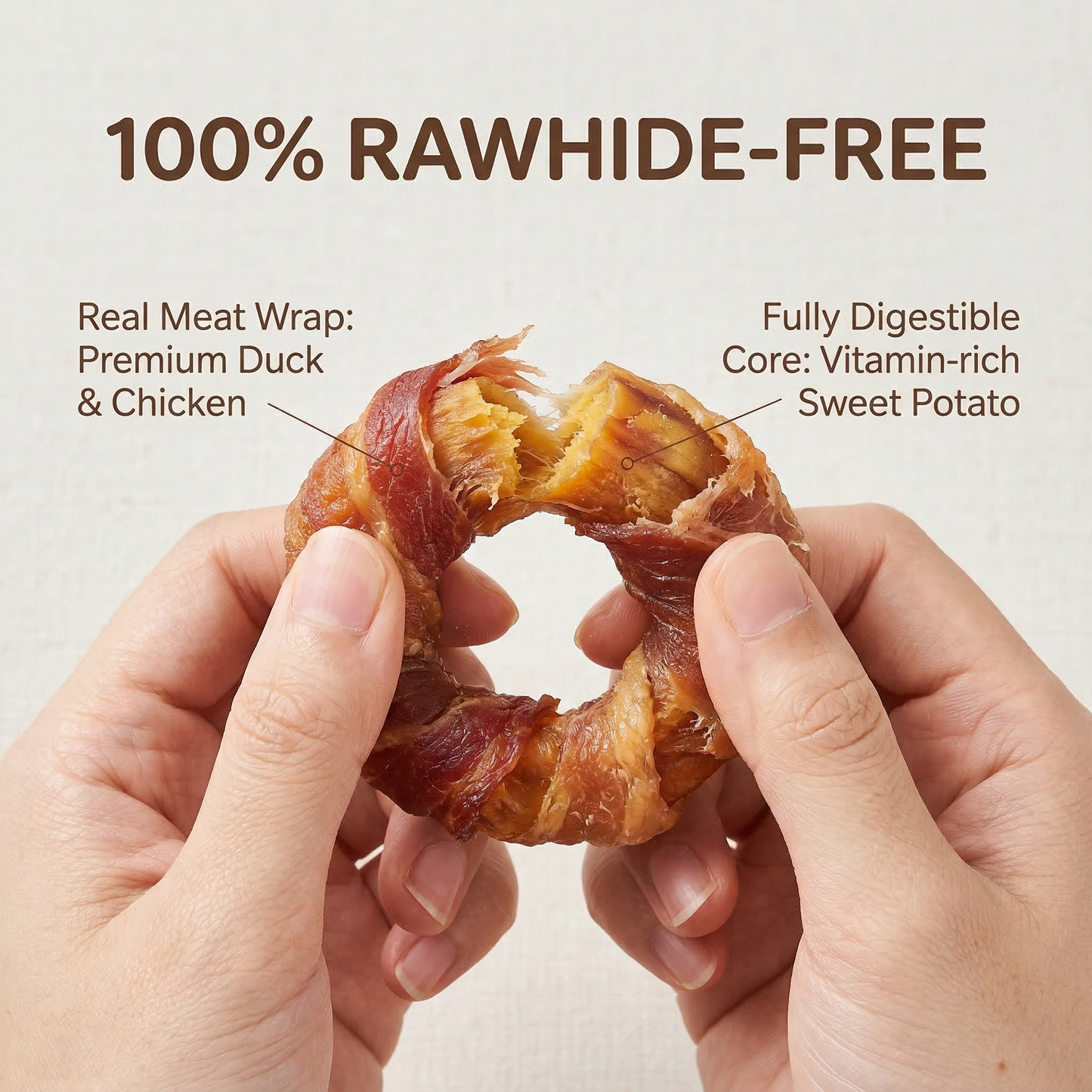 Pawmate™ Chicken & Duck Wrapped Sweet Potato Donuts