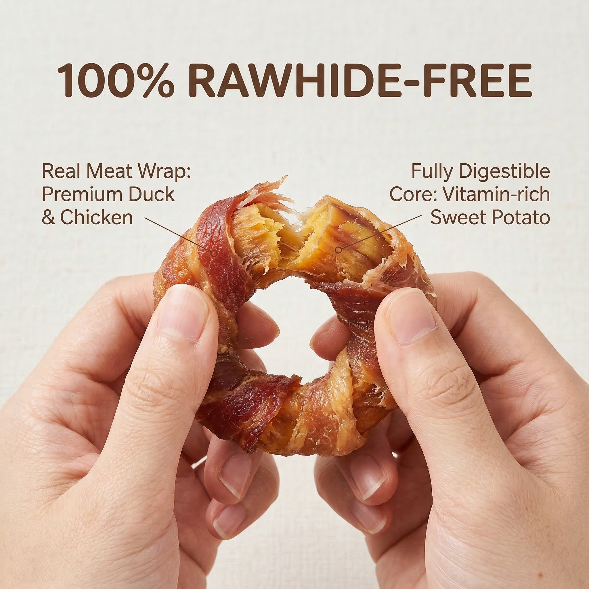 Pawmate™ Chicken & Duck Wrapped Sweet Potato Donuts