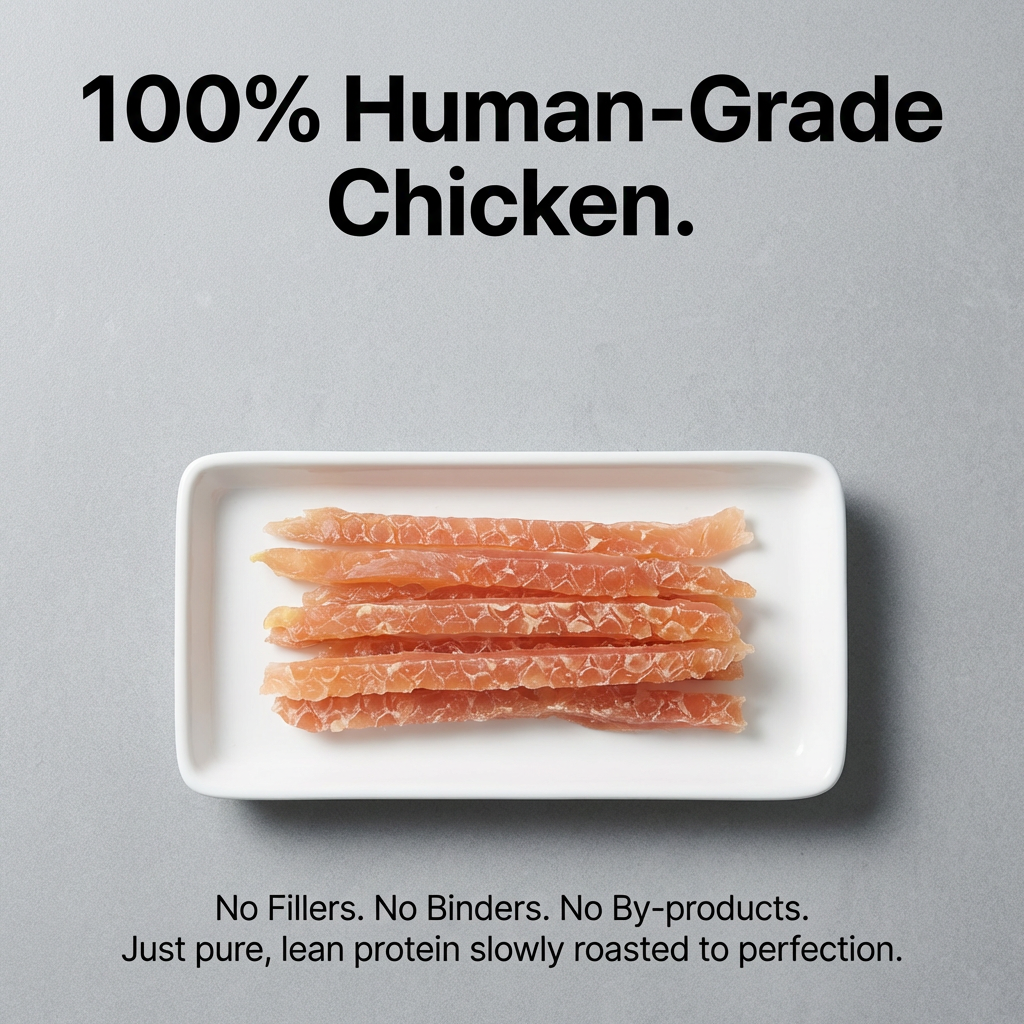 Pawmate™ Natural Dog Treats - Easy to Break Human Grade Chicken Jerky for All Dogs