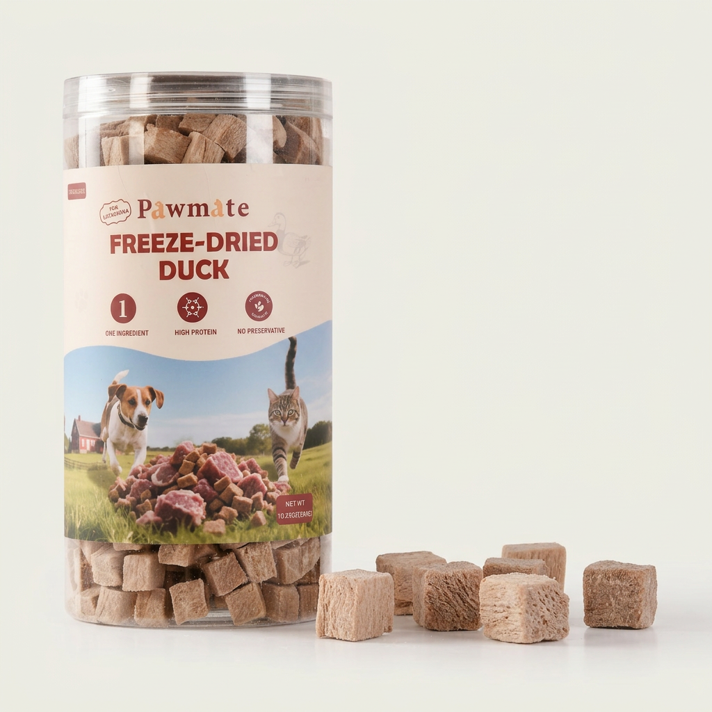 Pawmate™ Natural Dog Treats - Single Ingredient Freeze-Dried Duck Treats for Dogs & Cats (10.23oz)