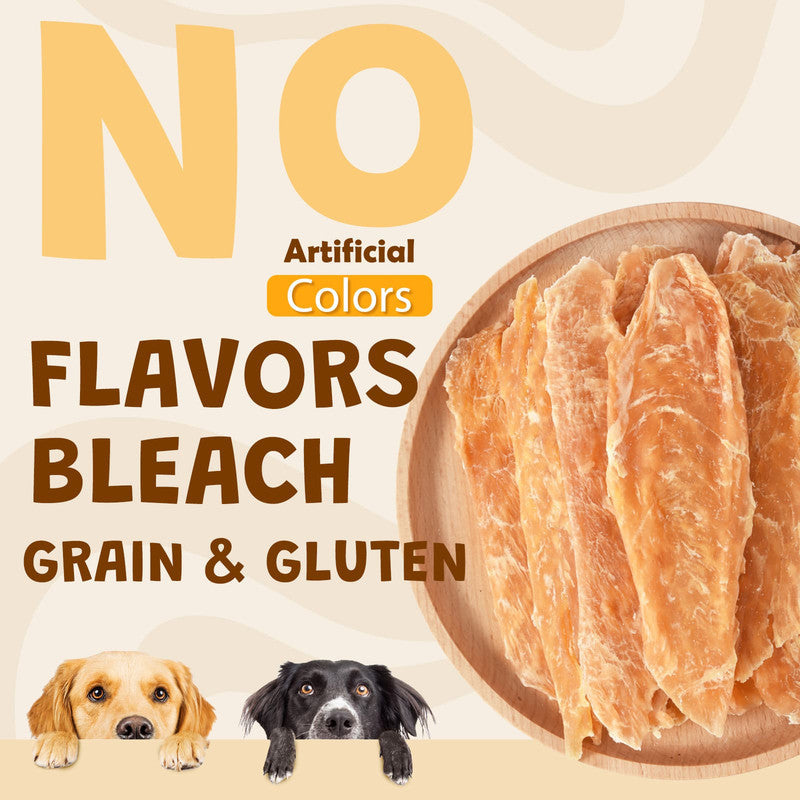 ASMPET Chicken Jerky Dog Treats, Natural High Protein Chicken Tender Snacks for All Dogs, 10.6oz