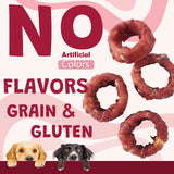 ASMPET Sweet Potato Dog Treat,  Duck Wrapped Snack Chews for Small Medium Large Dogs, 10.6oz
