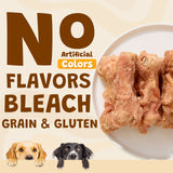 ASMPET Chicken Wrapped Beef Tendon Dog Chews, Long-Lasting Rawhide-Free Treats for Small Medium Large Dogs, 10.6 oz