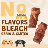 ASMPET Healthy Dog Treats, Triple Flavor Rolls with Chicken Duck Beef, Rawhide Free Jerky Dog Snacks Treats for Small & Medium Dogs 11oz