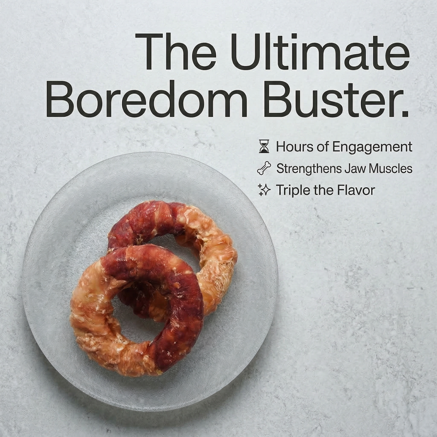 Pawmate™ Safe Dog Treats - Human Grade Triple Meat Donuts for Teeth Cleaning