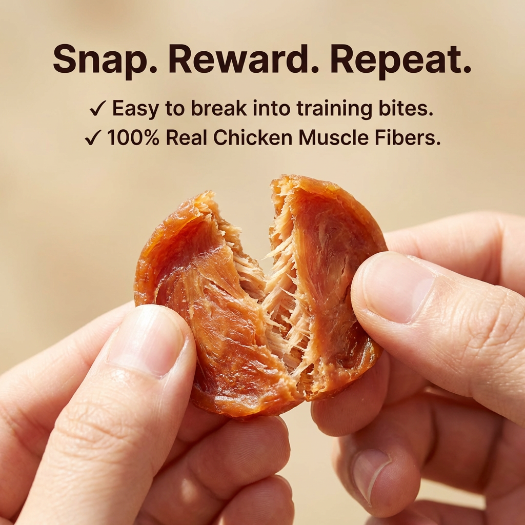 Pawmate™ Human Grade Chicken Jerky Chips - Grain-Free High-Protein Dog Training Treats