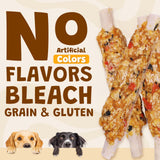 ASMPET Rawhide Dog Chew, Natural Chicken Wrap Pumpkin & Oat Treat for Dogs, 11oz.