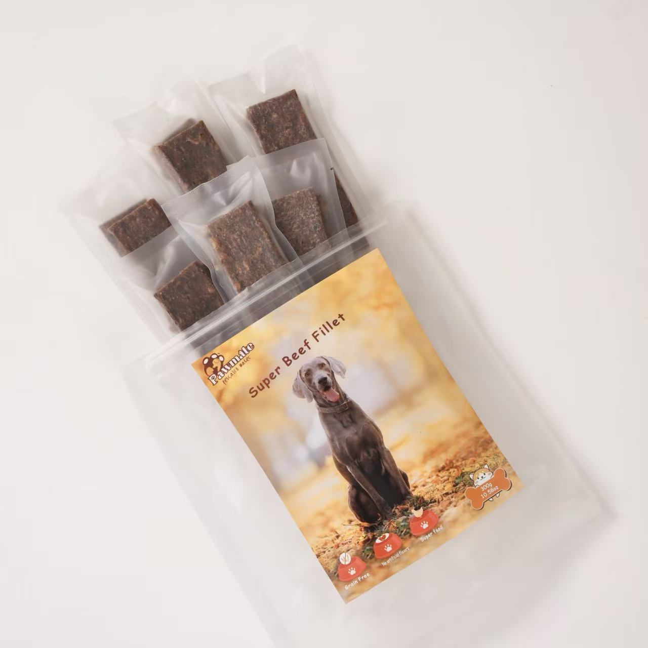 Pawmate™ Human Grade Beef Jerky & Sweet Potato Chews - Grain-Free Fiber-Rich Dog Training Treats