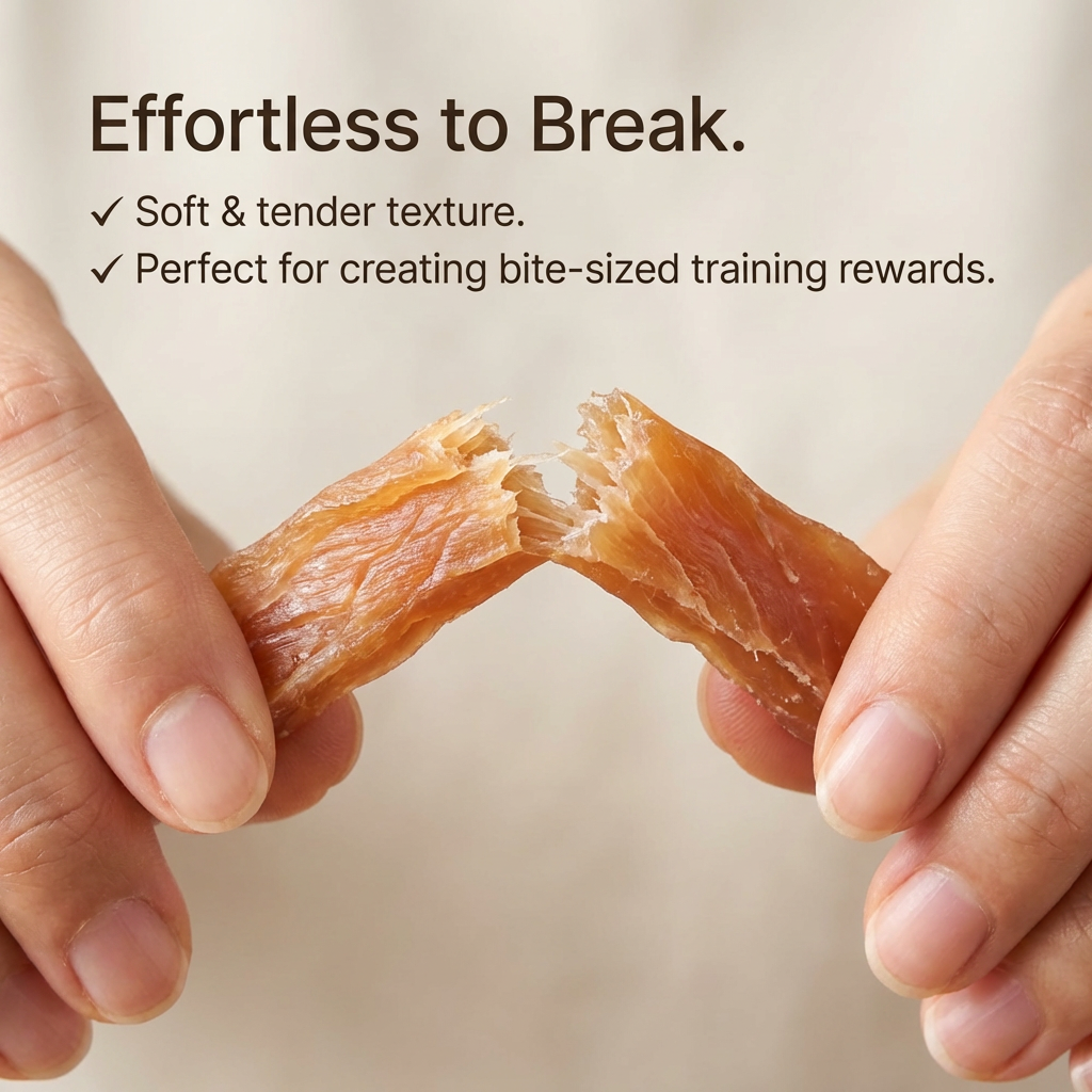 Pawmate™ Natural Dog Treats - Easy to Break Human Grade Chicken Jerky for All Dogs