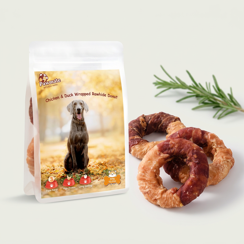 Pawmate™ Safe Dog Treats - Human Grade Triple Meat Donuts for Teeth Cleaning