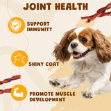 ASMPET Natural Soft Dog Treats, Real Premium Beef, Chicken and Duck Jerky Twist for Small Medium Large Dog, 10.5 oz