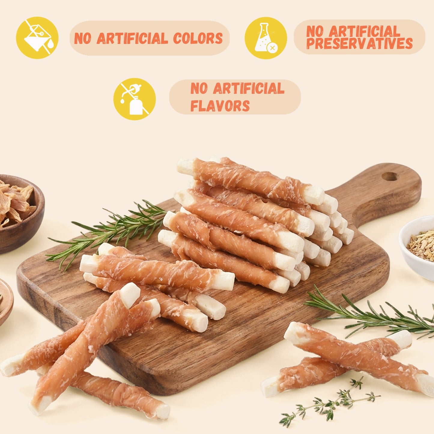 Pawmate Chicken Jerky Wrapped Biscuits Dog Treats Variety Pack, Pumpkin Biscuits, Crunchy Sticks & Peanut Butter Flavor, Natural Snacks for Dogs, 33oz, 3 Pack