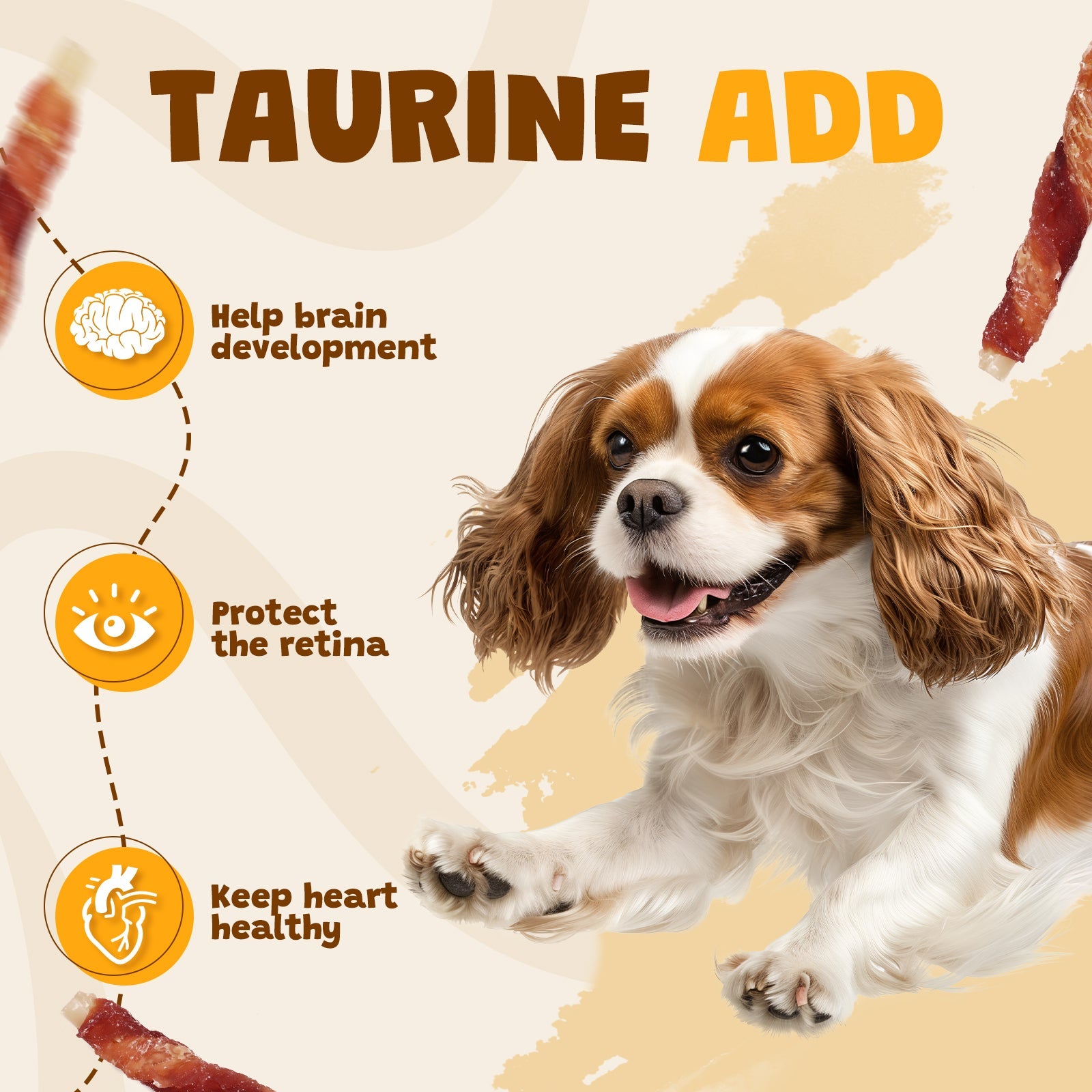 ASMPET Rawhide Free Dog Treats Chicken Jerky & Duck Wrap Cod Sticks, Healthy Treats for Dogs, Soft Chewy Healthy Natural Treats, 15pcs, 11oz