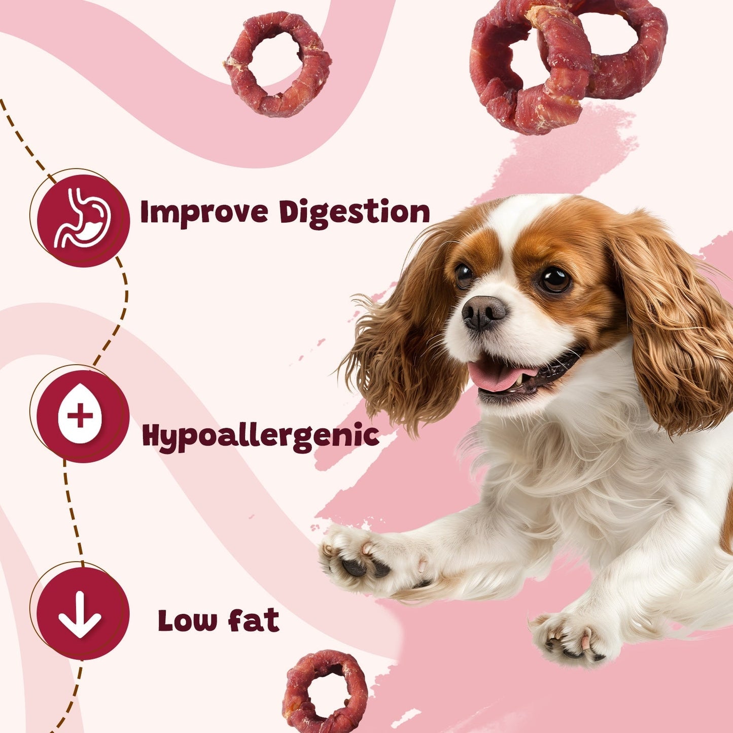 ASMPET Sweet Potato Dog Treat,  Duck Wrapped Snack Chews for Small Medium Large Dogs, 10.6oz