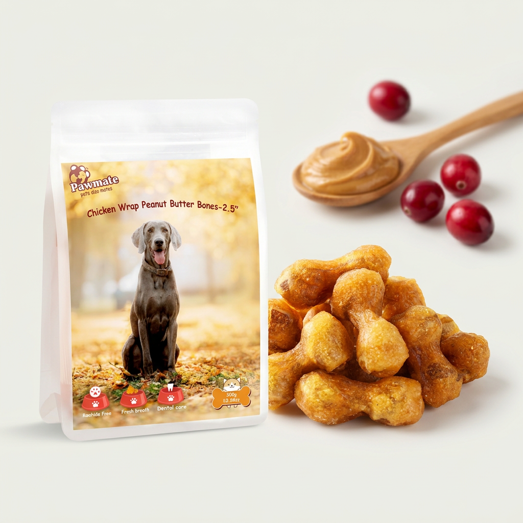 Pawmate™ Natural Dog Treats - Peanut Butter Flavor Soft Treats for All Dogs