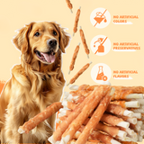 Pawmate Rawhide Dog Treats, Chicken Wrapped Rawhide Sticks, 5 Inch Long Lasting Chewy for All Dogs, 20ct Packet