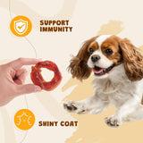 ASMPET Duck Jerky Ring Dog Treat, Natural Low Fat Snacks for Small Medium Large Dogs, 10.6oz
